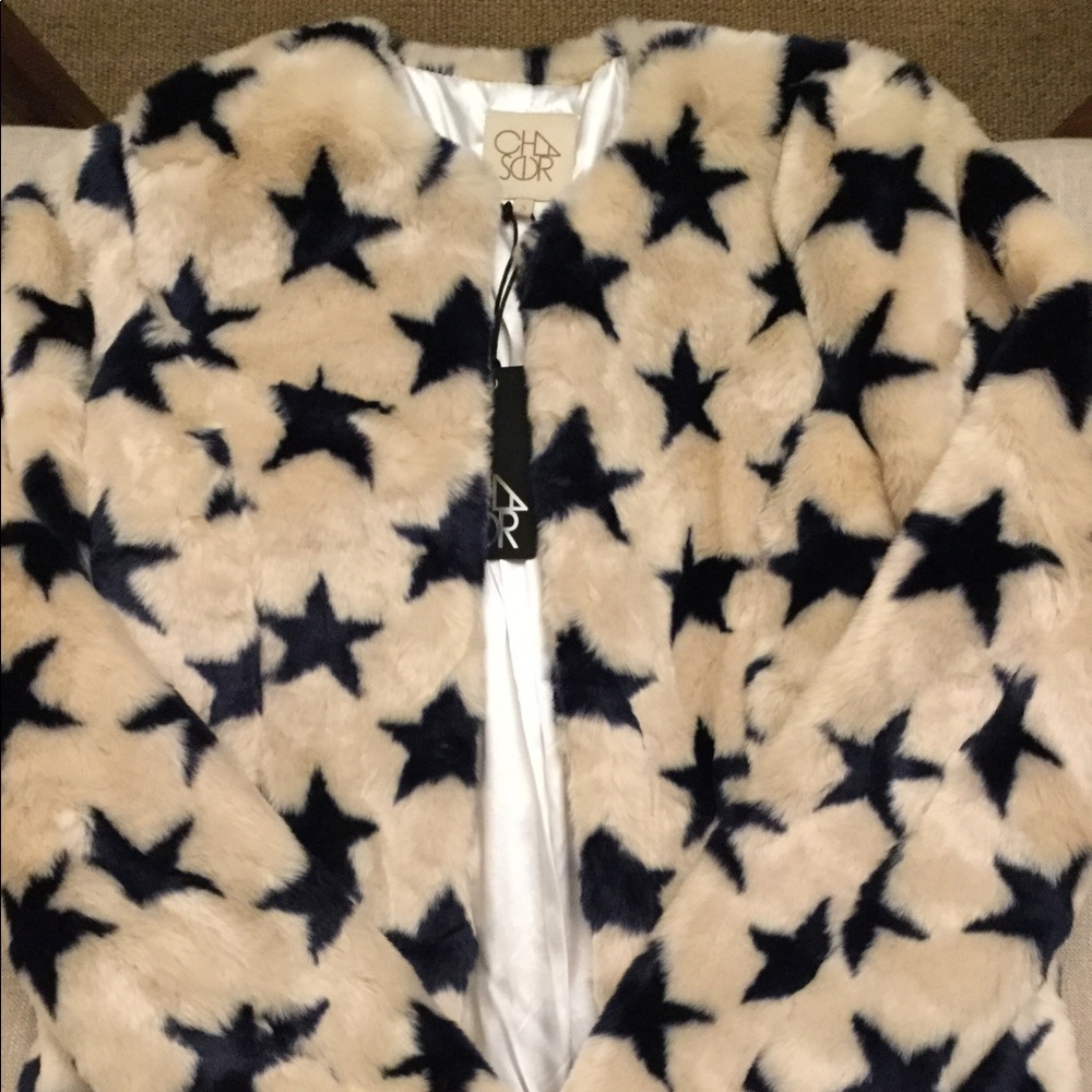 Faux Fur Chaser Star Jacket.🌟